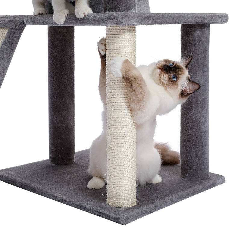Domestic Delivery Multi-Level Cat Tree Tower Climb Furniture Scratching Post for Indoor House Pet Supplies Kitten Toy Cozy Condo