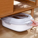 Sealing Kitchen Grain Rice Storage Box Collapsible Dry Cat Food Box 20-30LB Large Capacity Dog Snack Container with Lid & Wheels